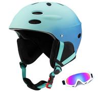 Casque de Ski Adulte pour Hommes Et Femmes - Casque de Snowboard avec SystèMe de RéGlage par Molette(Gradient Blue,S(51-54CM))