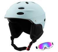 Casque de Ski Adulte pour Hommes Et Femmes - Casque de Snowboard avec SystèMe de RéGlage par Molette(Light Blue,S(51-54CM))