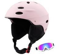 Casque de Ski Adulte pour Hommes Et Femmes - Casque de Snowboard avec SystèMe de RéGlage par Molette(Pink,S(51-54CM))