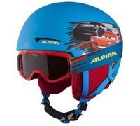 Casque de ski - ALPINA - ZUPO DISNEY SET - Cars - 48-52 cm - Confortable et élégant pour enfants XXS