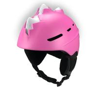 Crazy Safety Casque de Ski Os en Pointe | Casque Ski Enfant Adolescent | Casque Snowboard | Casque Ski Homme Femme | Casque Multisports Ajustable | Taille L 58-61 cm (Rose Fluo)