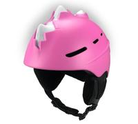 Crazy Safety Casque de Ski Os en Pointe | Casque Ski Enfant Adolescent | Casque Snowboard | Casque Ski Homme Femme | Casque Multisports Ajustable | Taille L 58-61 cm (Rose Fluo)