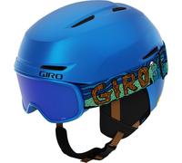 Casque de ski Giro Spur Combo Pack pour enfants - Casque de snowboard avec lunettes assorties pour jeunes garçons et filles - Shreddy Yeti bleu S