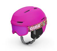 Casque de ski Giro Spur Combo Pack pour tout-petits - Casque de snowboard avec lunettes assorties pour enfants garçons et filles - Rose vif mat X