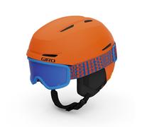 Casque de ski Giro Spur Combo Pack pour tout-petits - Casque de snowboard avec lunettes assorties pour enfants garçons et filles - Orange vif mat