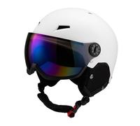 Casque de ski, lunettes de protection, casque de skateboard pour sports d'hiver en plein air, blanc, taille S