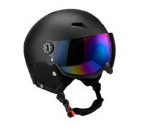 Casque de ski, lunettes de protection, casque de skateboard pour sports d'hiver en plein air, noir, taille M