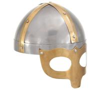 Casque de Soldat Romain Réplique de GN Argenté et Laiton Acier Cosplay vidaXL