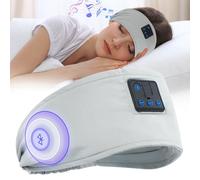 Casque de sommeil 5 en 1 Bluetooth 5.4, bandeau Bluetooth sans fil, avec haut-parleur stéréo HD fin, écouteurs doux pour hommes, femmes, adolescents, sommeil, entraînement, yoga et voyage, lavable