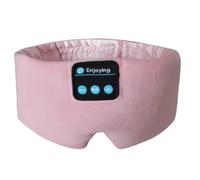 Casque de sommeil en soie, masque de sommeil réglable avec écouteurs Bluetooth, rose