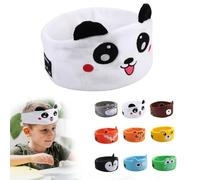 Casque de sommeil sans fil - Casque de dessin animé pour enfants, Bluetooth V5.0, haut-parleur ultra fin, volume réglable, stéréo Hi-Fi pour bandeau élastique, cadeau pour enfants (blanc)