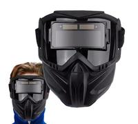 Casque de soudage à Large Vue - Masque de soudage électrique Anti-éblouissement, Anti-rayonnement UV, Amovible, Protection faciale Respirante, Couverture complète à Isolation Thermique pour la