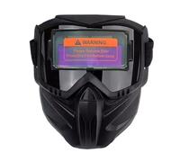Casque De Soudage Assombrissement Automatique - Lentille Solaire Réglable, Arc Bouclier Flash | Masque Couverture Complet Anti-FOG Isolant La Chaleur, Protection UV IR, Zone Visualisation Large, Ajust