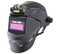 Casque de soudage assombrissement automatique, masque soudeur LCD à énergie solaire avec lampe frontale, capuche de soudage réglable respirante résistante à la chaleur avec masque soudeur conce