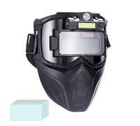 Casque de soudage auto-assombrissant - 3 capots solaires réglables à la lumière - Capuchon de soudage de protection UV - Pour l'industrie Construction Soudage Atelier Travail des métaux Commercial