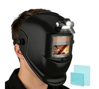 Casque de soudage Auto Dark - Lumière LED intégrée, Couvercle de tête à Gradation Automatique, Module de sécurité avancé avec capteur d'arc, matériau durabl résistant aux Chocs | Masque de Soudeur po