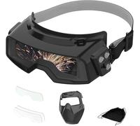 Casque de soudage auto-obscurcissant avec abat-jour 4/5-9/9-13 pour TIG, MIG, découpe plasma - Solar + CR2450, léger et confortable