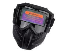 Casque de soudage auto-obscurcissant - Masque de jonction en métal anti-reflet, équipement de protection à grande vue, bouclier intégral respirant, résistant à la chaleur et protection, équipement de
