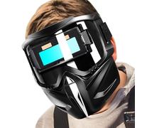 Casque de soudage automatique - Masque photochromique - Protection du visage - Capot de protection robuste - Capuchon de soudage avec objectif réglable en continu et filtre intégré - Idéal pour les