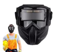Casque de soudage de grande fenêtre, masque de soudage anti-éblouissement, assombrissement de voiture, grande vue, protection oculaire résistante à la chaleur, panneau de mouvement principal pour la