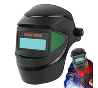 Casque de soudage de protection - Design en fer à assombrissement automatique, couverture ergonomique intégrale, coque légère, au-dessus de l'objectif pour une vision à 180 degrés, haute résistance |