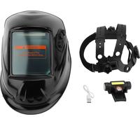 Casque de soudage Ecran LCD à large visibilité et couleurs réelles Cagoule de soudage auto-obscurcissante à énergie solaire