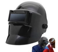 Casque de soudage - Noir - Casque de soudage TIG - Protection contre la chaleur - Double visière en verre pour réparation de machines, amélioration de la maison, atelier de meulage