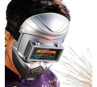 Casque de Soudeur,Anti-Éblouissement Casque À Assombrissement Automatique - Cagoule de soudage Pipeliner,pour Soudure Protection des Yeux de la Tête et Respiratoire Usage Intensif