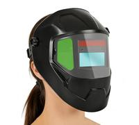 Casque de Soudeur - Casque de sécurité Solaire réglable avec lumière - Assombrissement Automatique,pour Travaux sur Métal, Acier, Fer, Construction, Industrie, Atelier, Garage