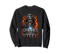 Casque de Soudeur en Acier et tête de Mort Sweatshirt
