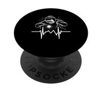 Casque de Soudeur Heartbeat - Fabrication métallique - Fusion MIG PopSockets PopGrip Adhésif