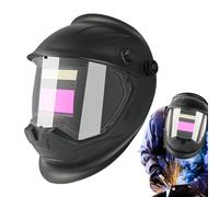 Casque de soudeur solaire - Bandeau réglable anti-éblouissement - Protection du visage portable pour bricolage - Réparation automobile - Traitement du métal - Découpe au plasma