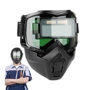 Casque de Soudure à assombrissement Automatique, Bouclier de à souder Amovible, des Yeux réglable avec Filtre Anti-reflet pour Traitement du métal d'usine, Soudure Arc, Plasma