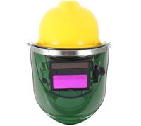 Casque de Soudure Automatique Jaune avec Écran Facial Détachable | Protection Intégrale du Visage Yeux, Intégration Casque de Sécurité, pour Chantier et Fabrication