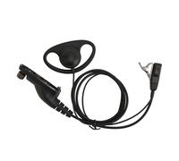 Casque de surveillance pour radios Motorola, oreillette souple en forme de D avec tube acoustique et microphone PTT, conception ergonomique