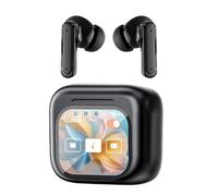 Casque de traduction - Écouteurs IA sans fil multi-langues, traducteur vocal instantané, casque à réduction active du bruit, écran LED interactif | pour bureau, étude, maison, voyage, conférences