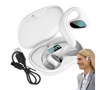 Casque de traduction - Écouteurs sans fil avec application intégrée pour traduction en réel | appareil portable à traduction instantanée avec autonomie prolongée pour voyages internationaux