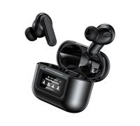 Casque de traduction sans fil avec écran couleur, interprétation simultanée pour 144 langues, casque Bluetooth à conduction osseuse pour communication mondiale (noir)