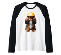 Casque de travail en forme d'épagneul anglais jaune Manche Raglan