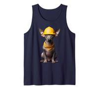 Casque de travail pour chien American Hairless Terrier Jaune Débardeur