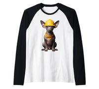 Casque de travail pour chien American Hairless Terrier Jaune Manche Raglan