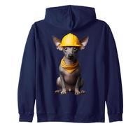Casque de travail pour chien American Hairless Terrier Jaune Sweat à Capuche