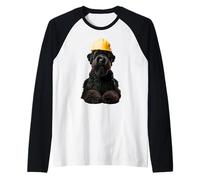 Casque de travail pour chien terrier russe noir jaune Manche Raglan