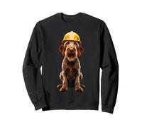 Casque de travail Vizsla à poil dur jaune Sweatshirt