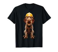 Casque de travail Vizsla à poil dur jaune T-Shirt