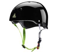 Casque de v lo et de skateboard Triple Eight V2 doublement certifi Noir/Zest Gloss XS/S