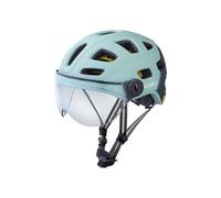 Cairn Quartz Visor Led MIPS - Casque vélo urbain homme Mat Eucalyptus Grey L (58 - 62 cm)