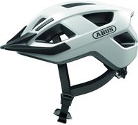 Casque de vélo ABUS Aduro 3.0 LED - Casque de ville sportif au design élégant pour des tours quotidiens et sportifs - avec feu arrière - pour femmes et hommes - Blanc, taille S (51-55 cm)