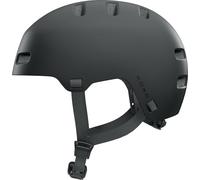 Casque de vélo ABUS XOXO - casque de ville au look patineur - casque pour skateboard, vélo, scooter - avec optimiséMentonnierie - pour adolescents et adultes - taille M, noir