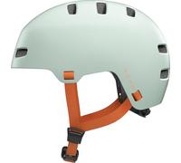 Casque de vélo ABUS XOXO - Casque de ville au look patineur - casque pour skateboard, vélo, scooterEr - avec mentonnière optimisée - pour les adolescents et les adultes - taille M, vert